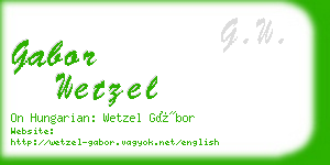 gabor wetzel business card